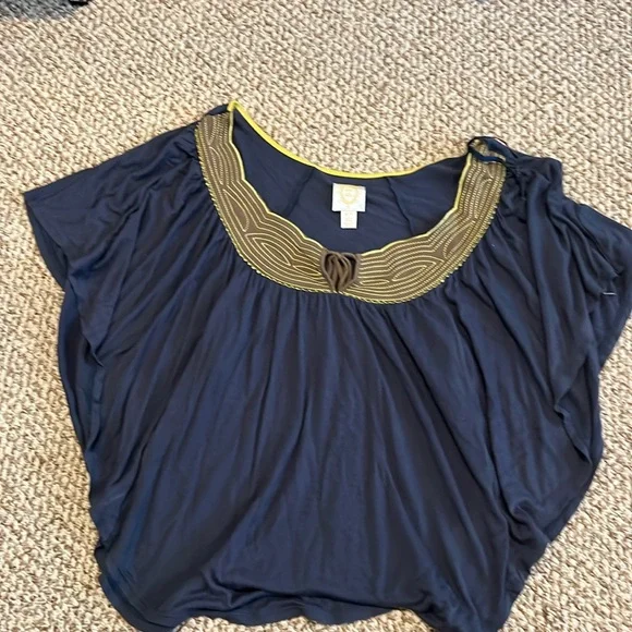 Anthropologie Rio Rio flutter sleeve top - Picture 1 of 3